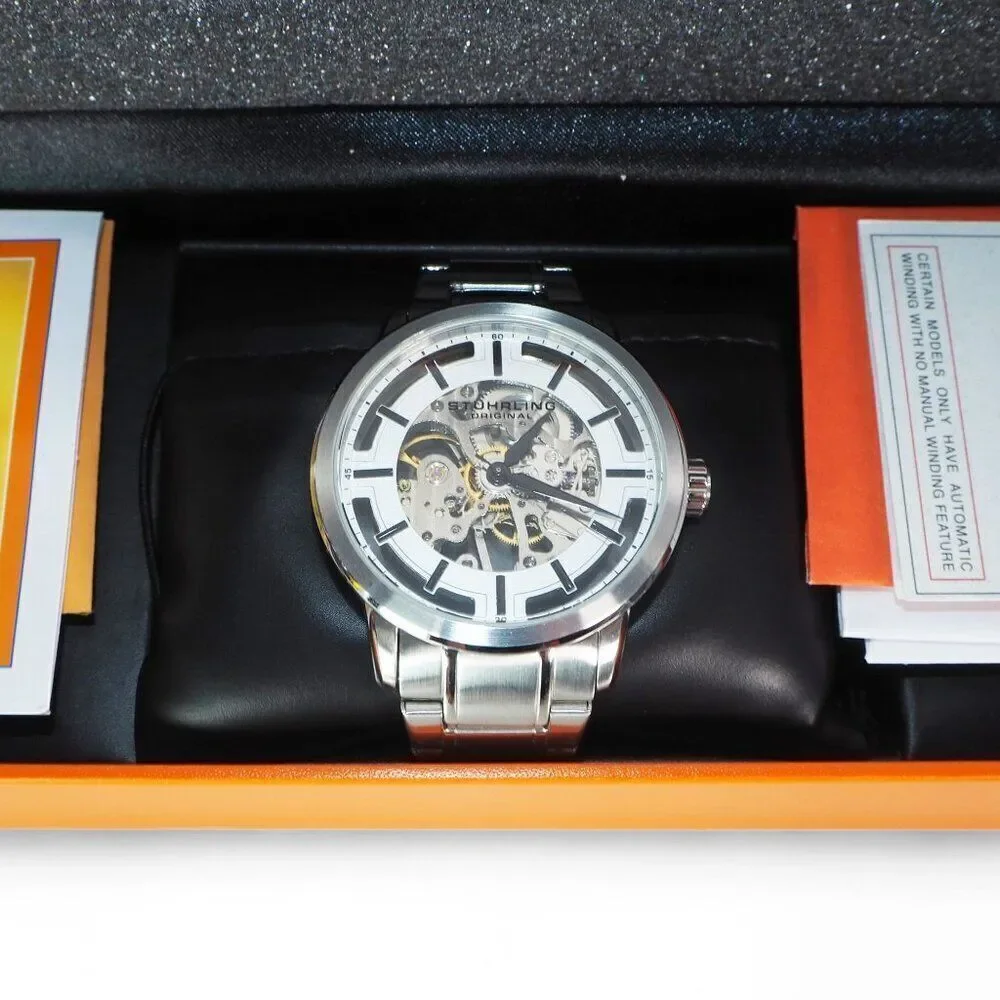 Stuhrling Original Winchester Pro Skeleton Dial Classic Mechanical Watch 394.331